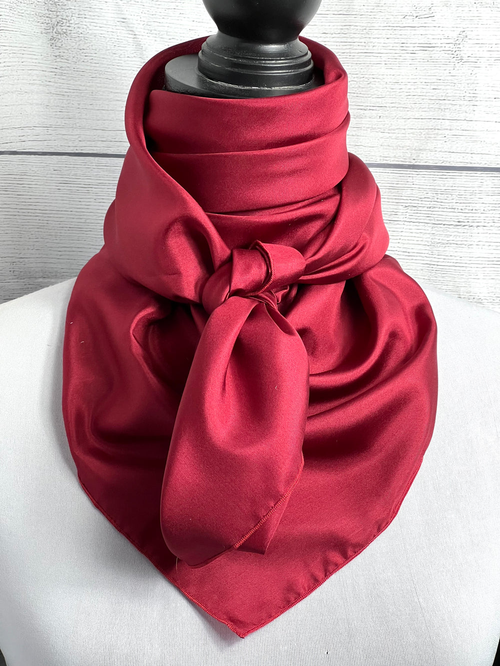 Solid Burgundy Lightweight Silk Rag