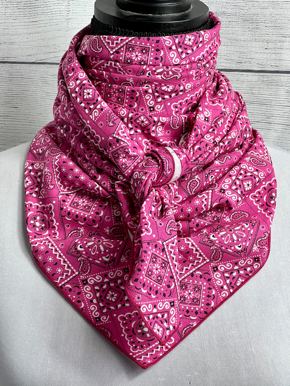 Dark Pink Vintage Paisley Cotton Rag