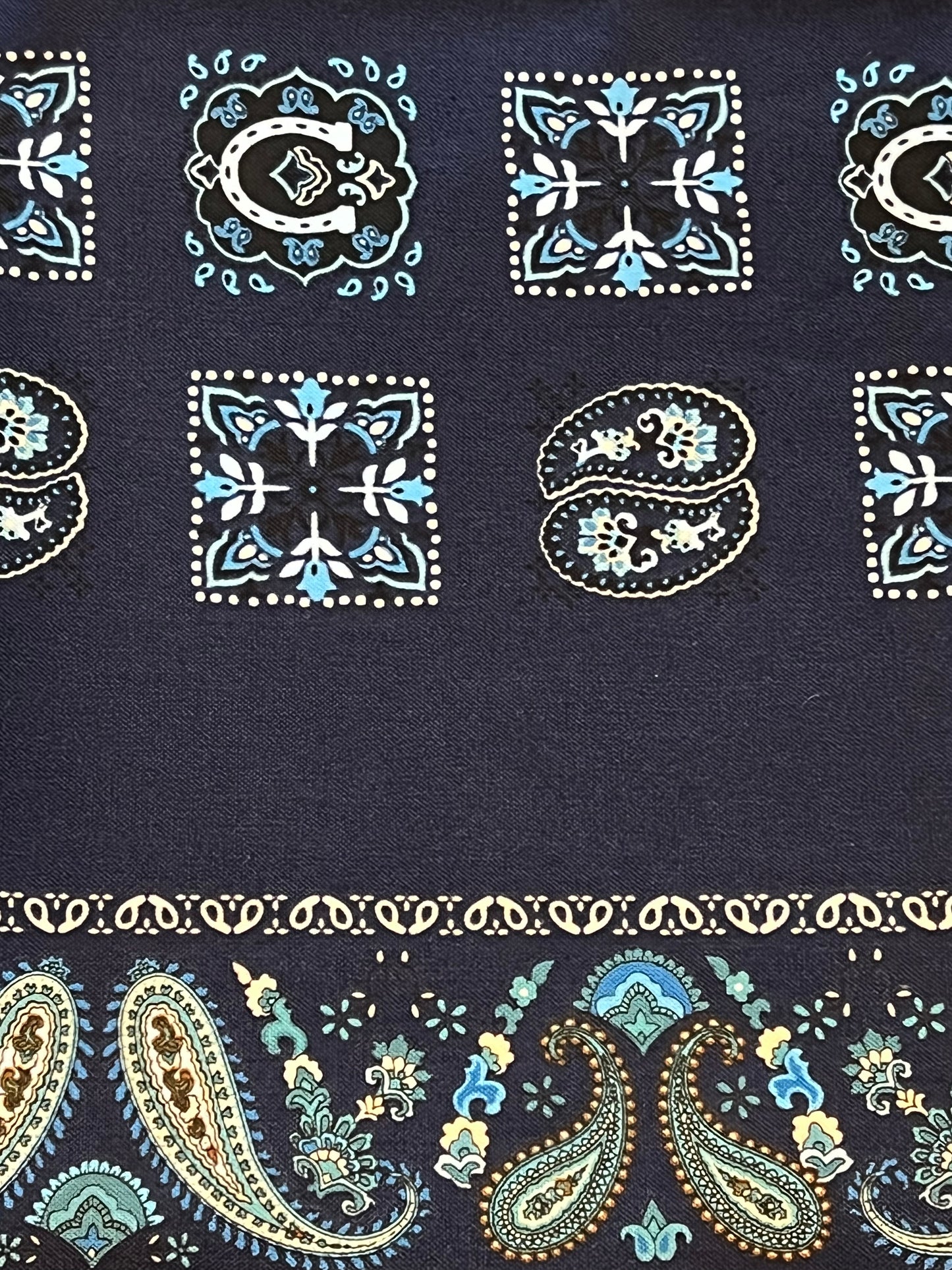 
                  
                    The Blue Horseshoe Paisley Cotton Rag
                  
                