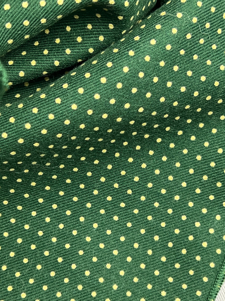 
                  
                    The Green & Tan Mini Polka Dot Cotton Rag
                  
                