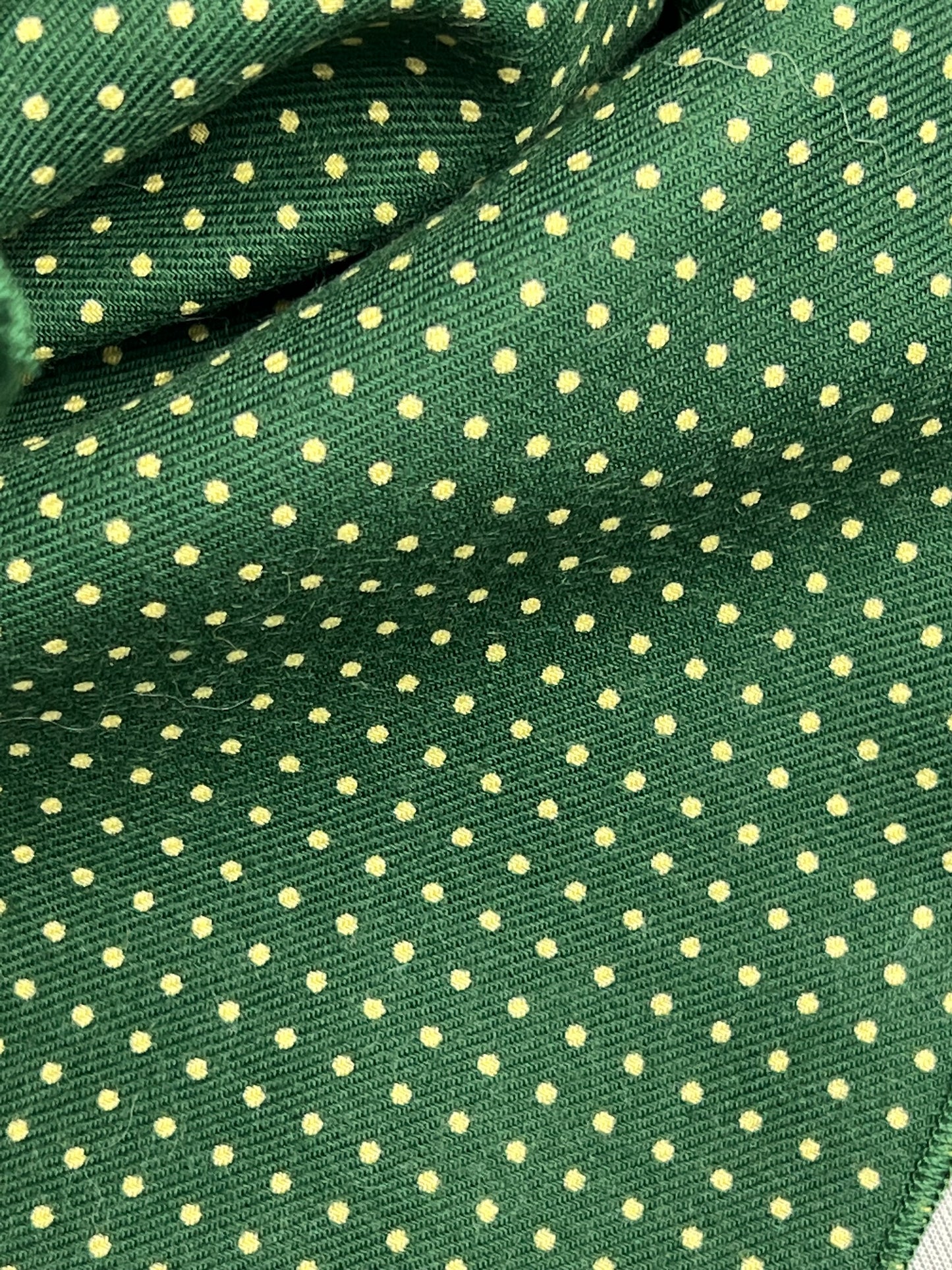 
                  
                    The Green & Tan Mini Polka Dot Cotton Rag
                  
                