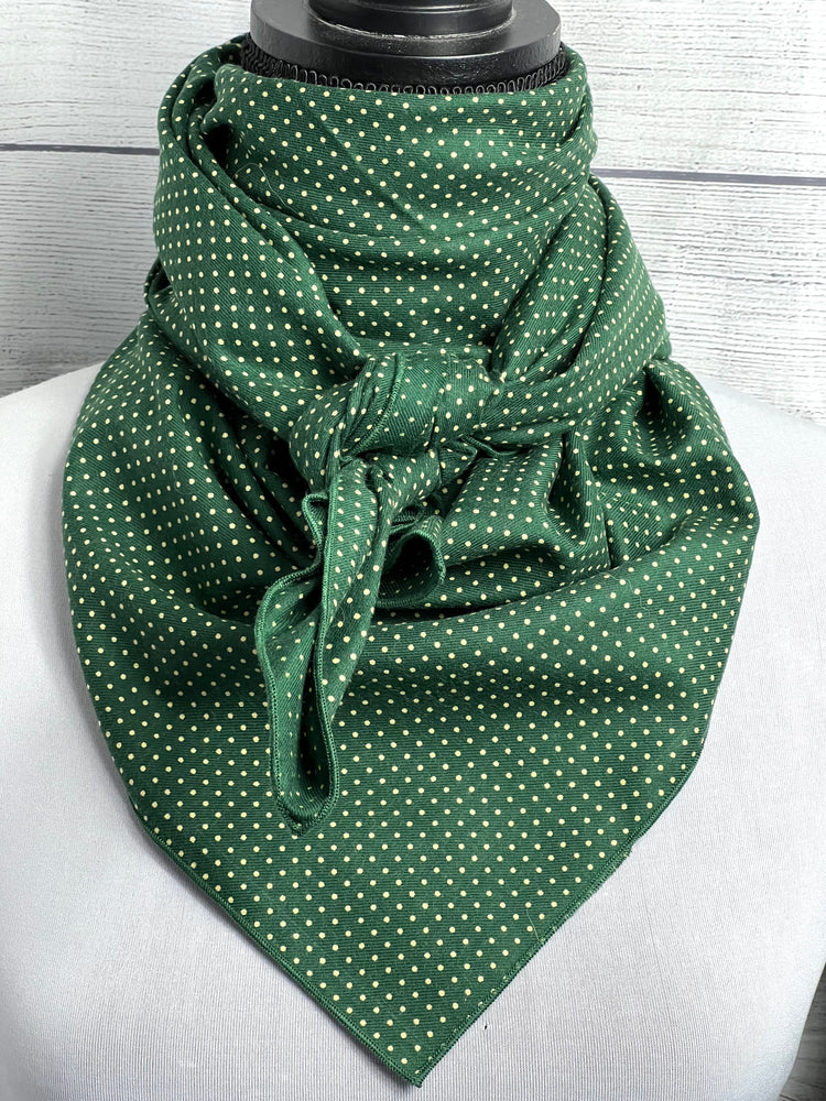 
                  
                    The Green & Tan Mini Polka Dot Cotton Rag
                  
                