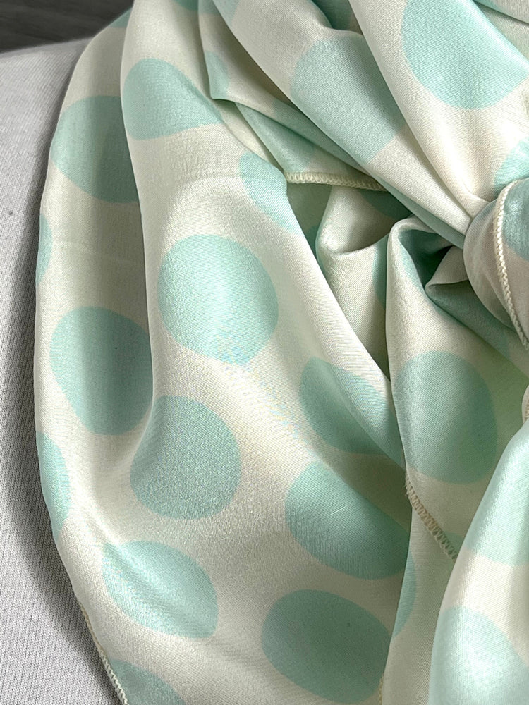 
                  
                    The Pale Turquoise Polka Dot Silk Large Rag
                  
                