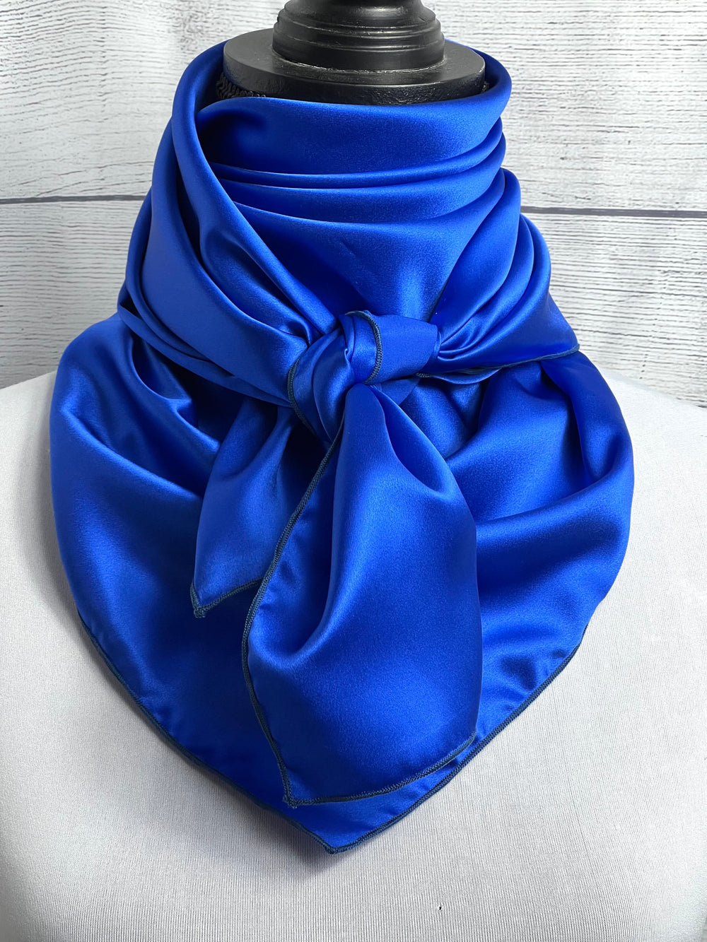 Solid Royal Blue Silk Rag