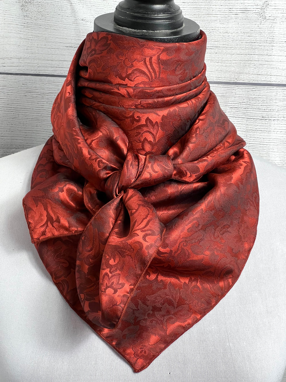 Rust Silk Jacquard Large Rag