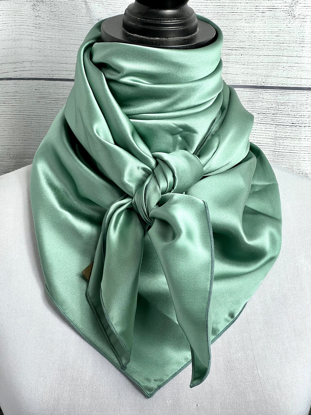 Solid Sage Green Silk Rag