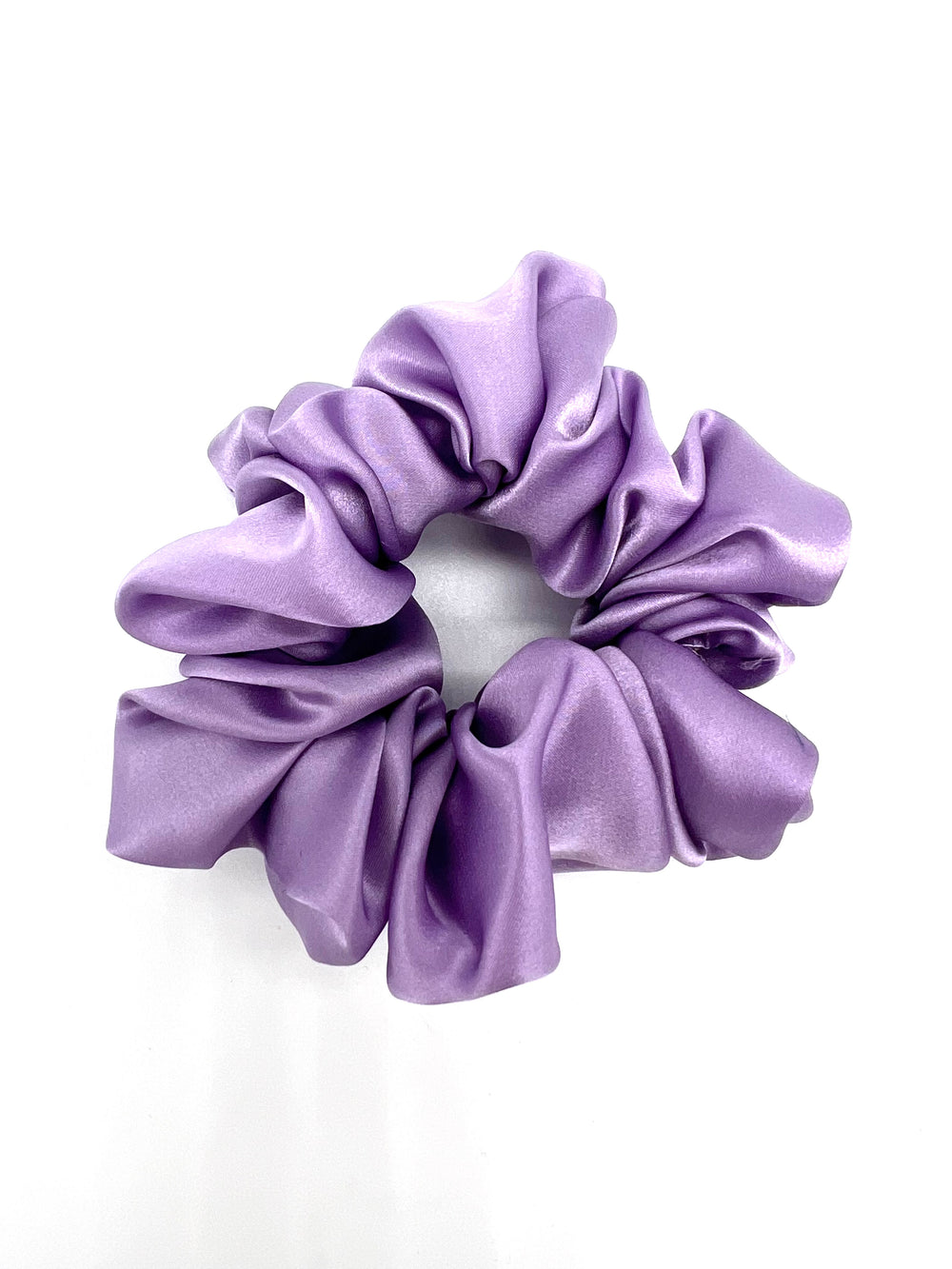 Solid Lilac Silk Scrunchie