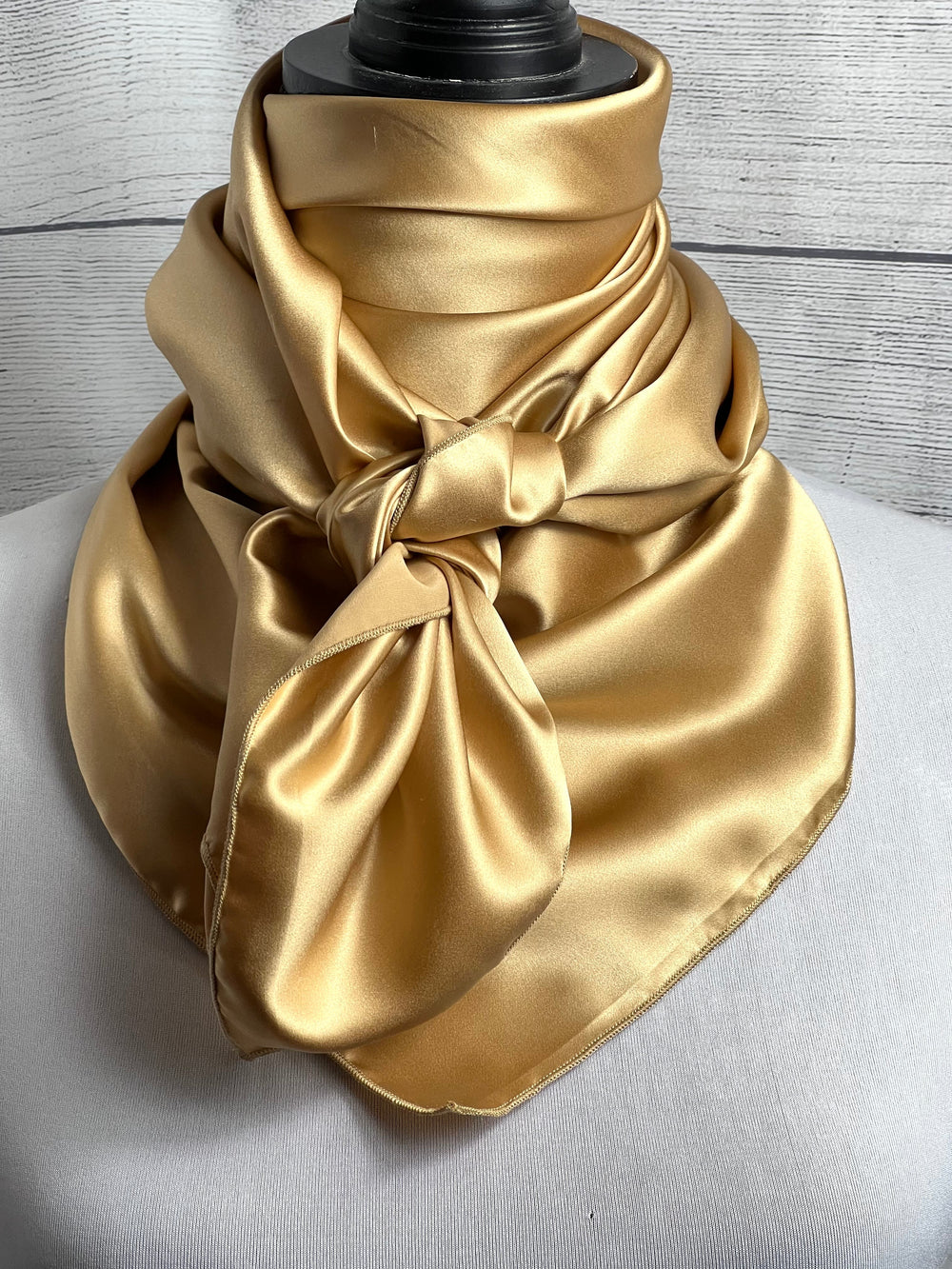 Solid Golden Tan Silk Rag