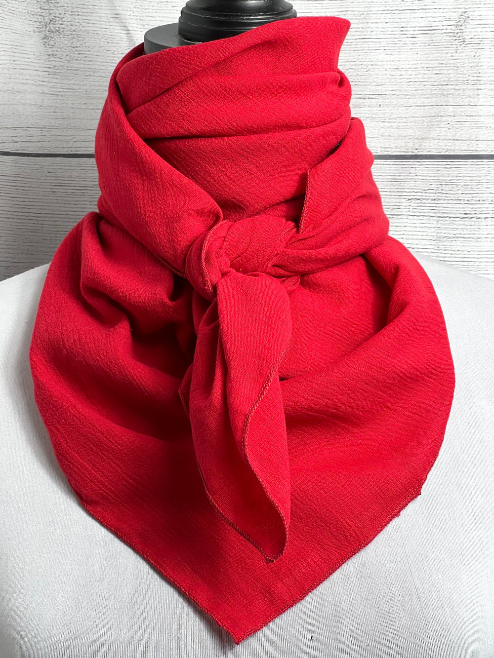 Solid Red Cotton Gauze Rag