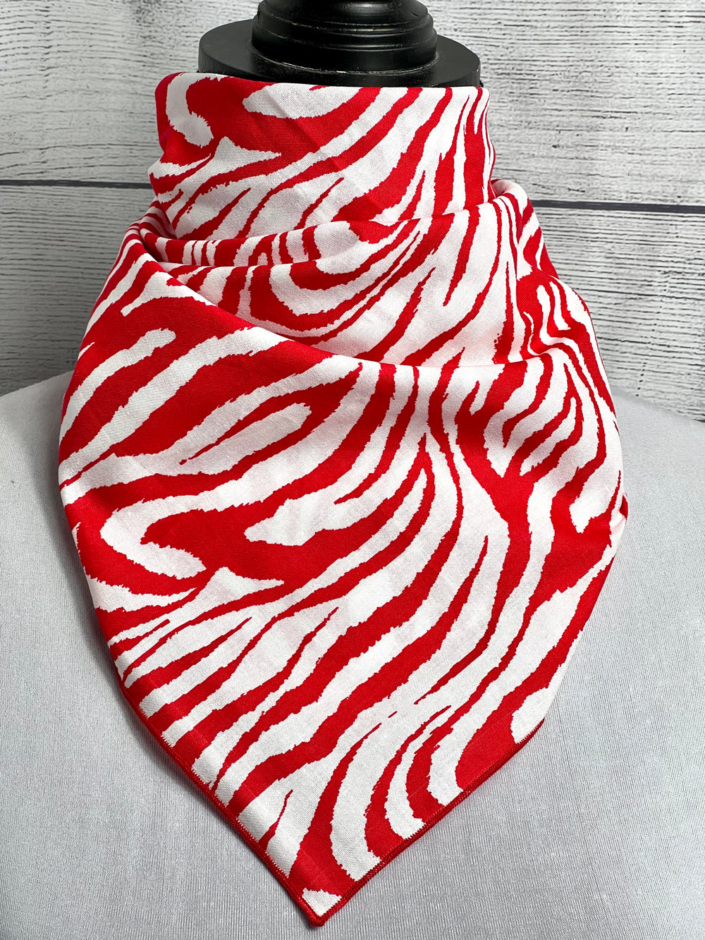 The Red Wooded Cotton Bandana