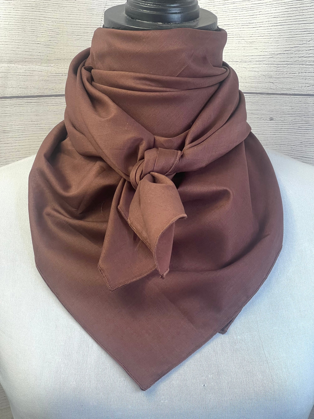 Solid Cedar Brown Cotton Voile Rag