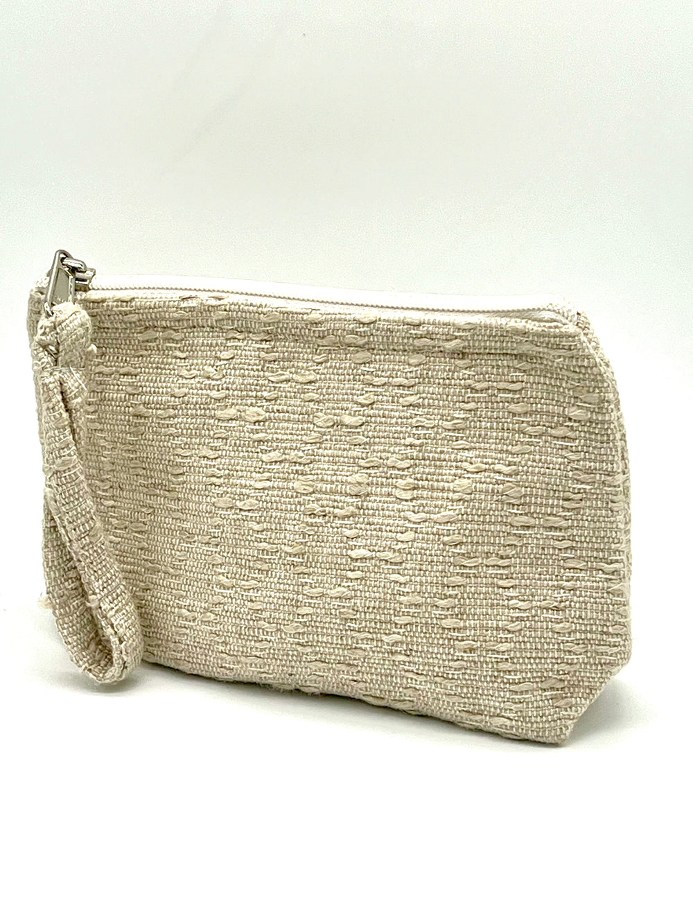 The Solid Khaki Silk Pouch