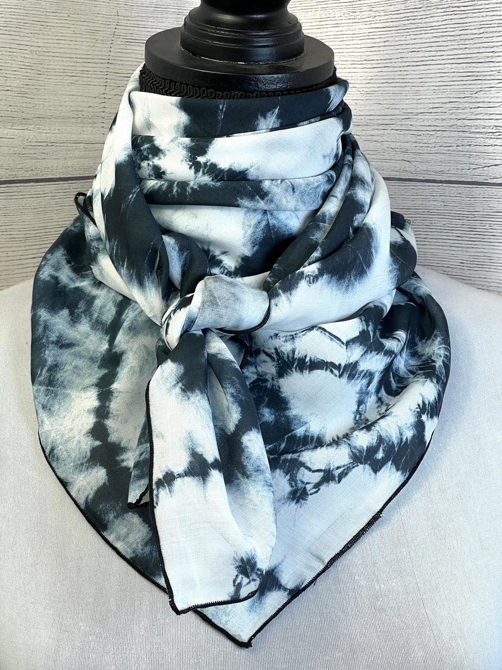 The Black Tie Dye Silk & Cotton Rag