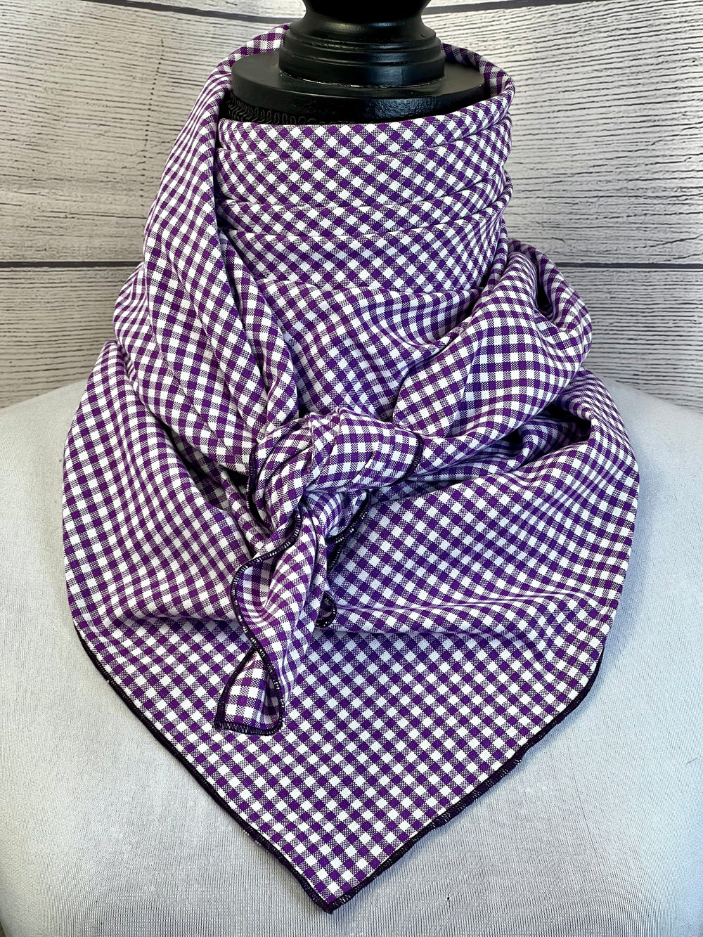 Purple Check Cotton Rag