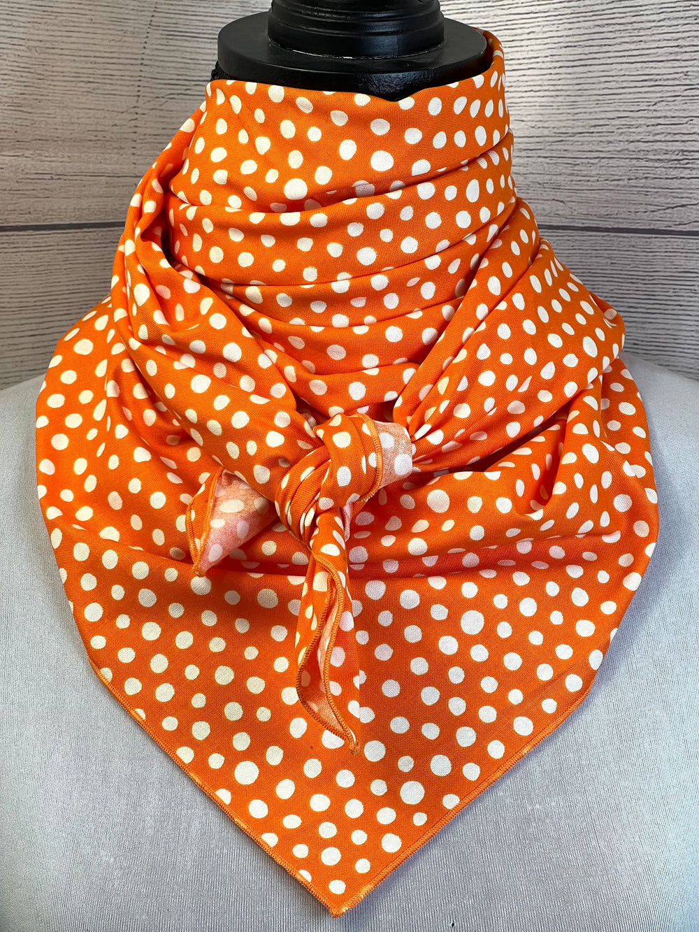 Orange Polka Dot Cotton Rag