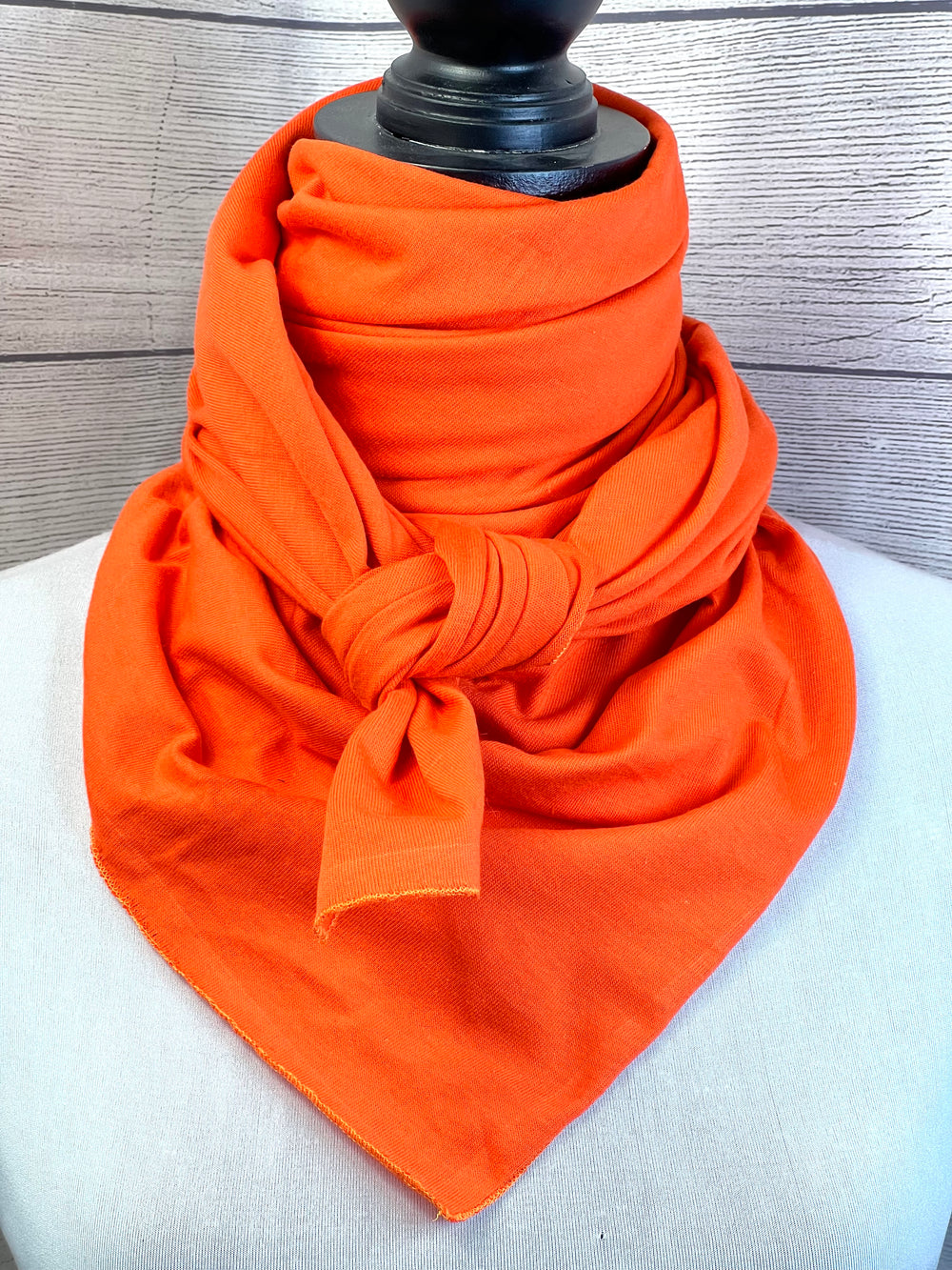 Solid Safety Orange Cotton Jersey Rag