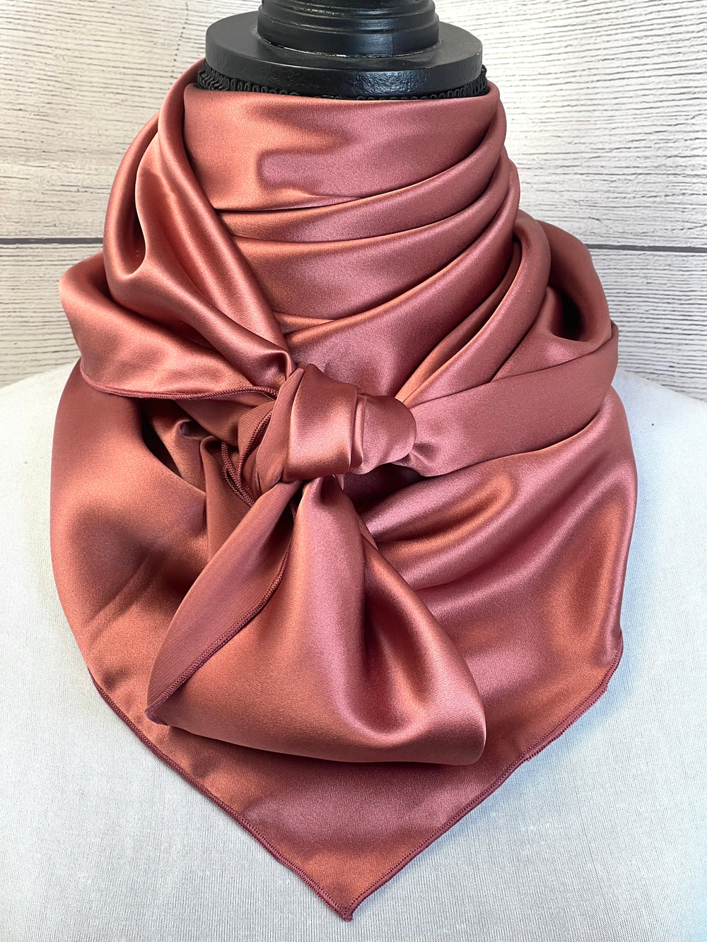 Solid Dusty Blush Silk Rag