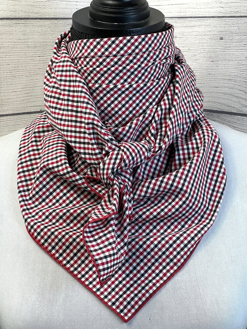 Red & Black Check Cotton Rag