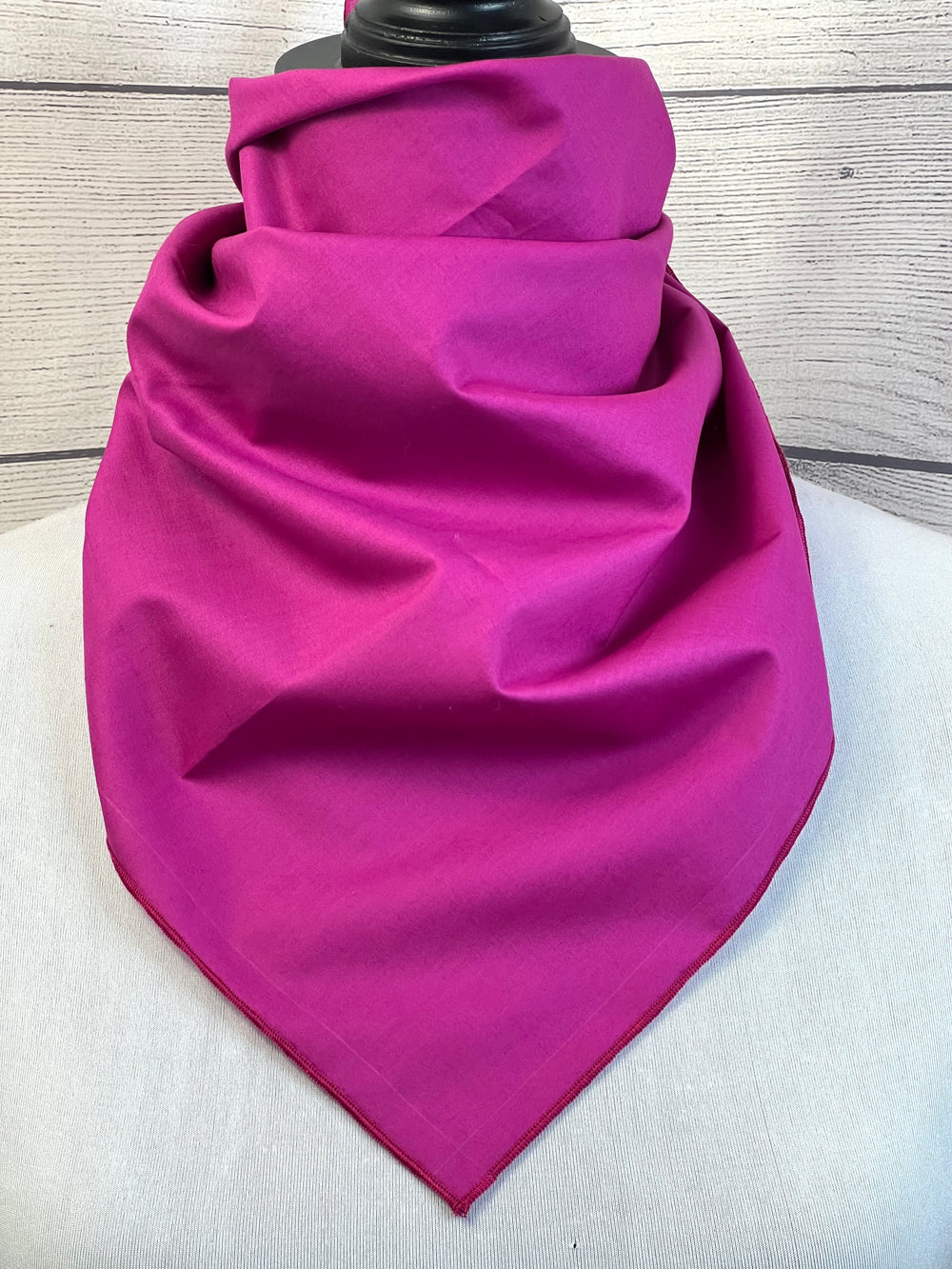 Solid Magenta Silk & Cotton Bandana