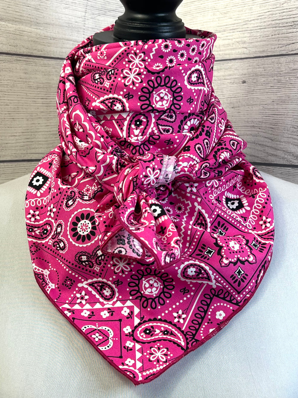 Dark Pink Vintage Paisley Cotton Rag