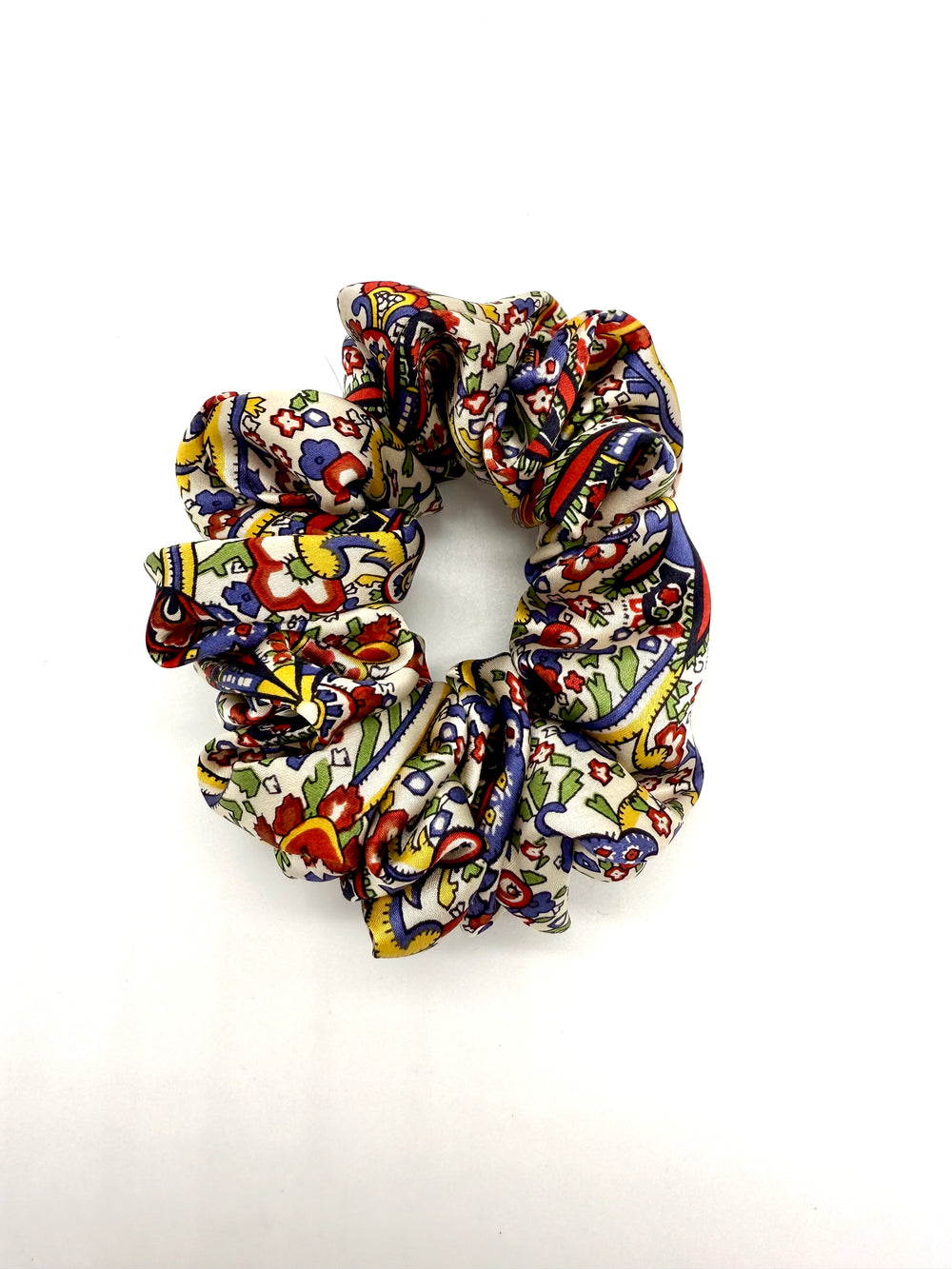 The Arlo Paisley Silk Scrunchie