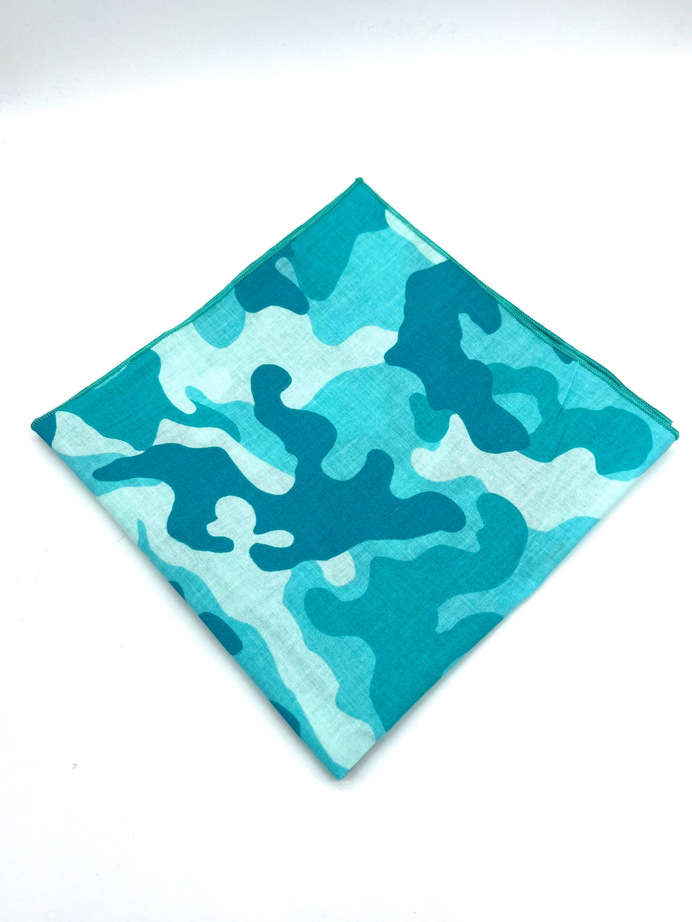 Turquoise Camo Handkerchief