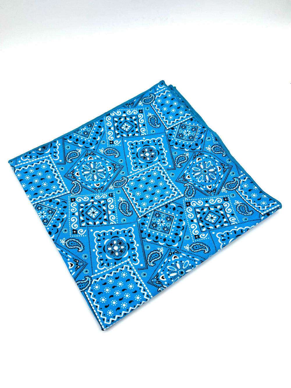Turquoise Vintage Paisley Handkerchief