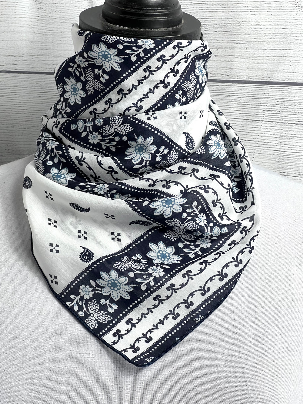 The Ainsley Paisley Silk & Cotton Bandana