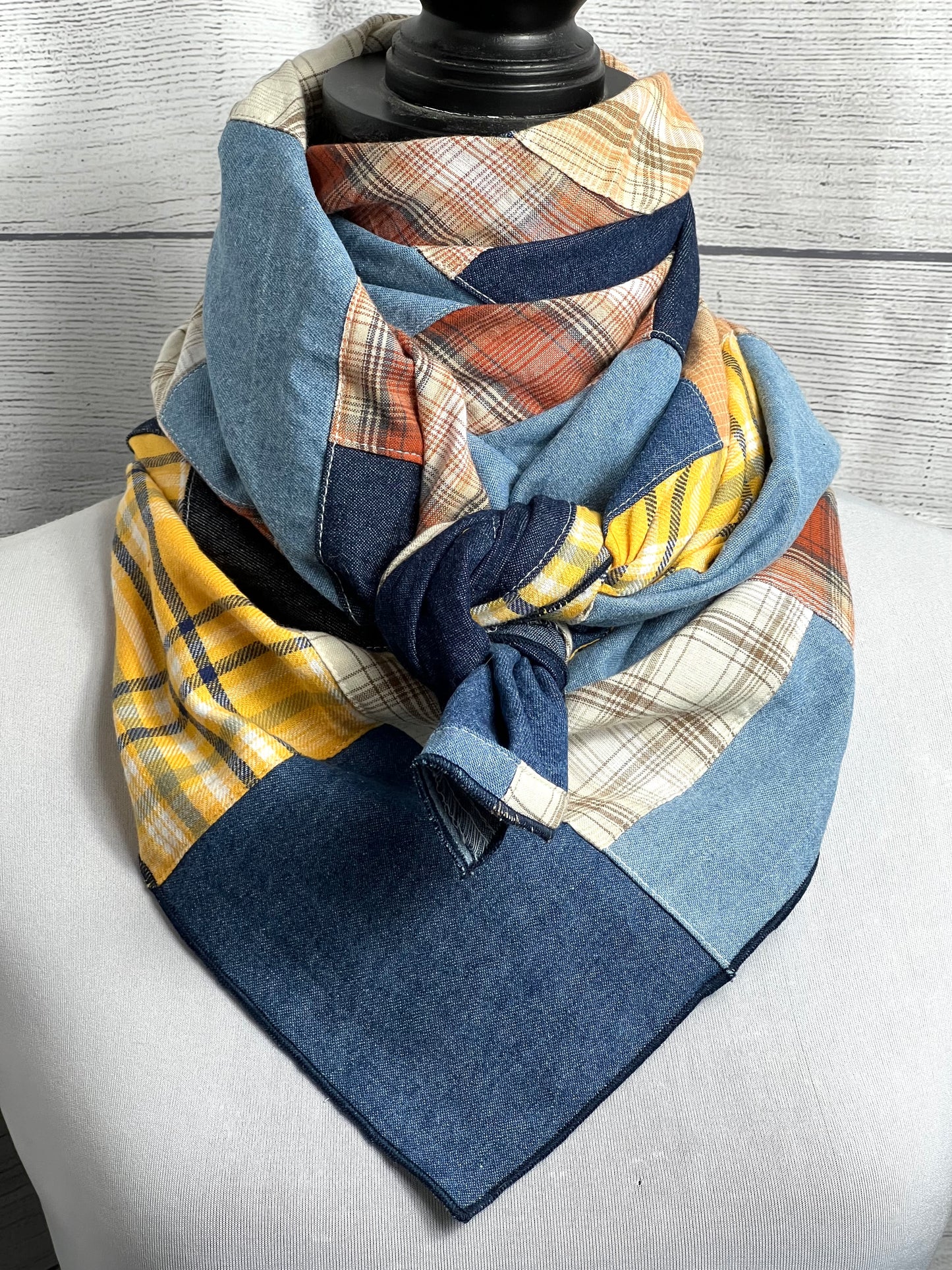
                  
                    The Denim Patchwork Cotton Rag
                  
                