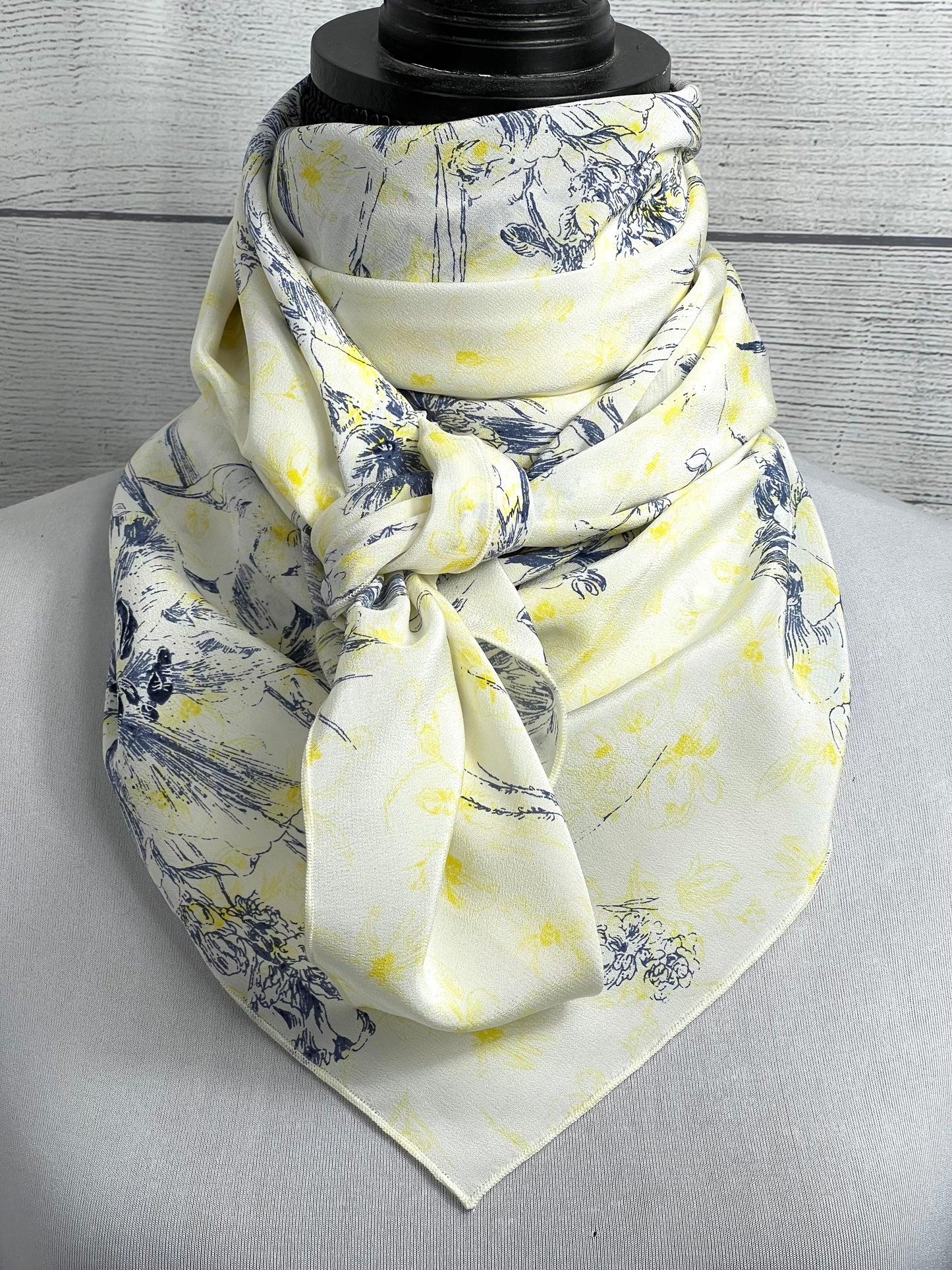 
                  
                    The Sketched Floral Silk Rag
                  
                