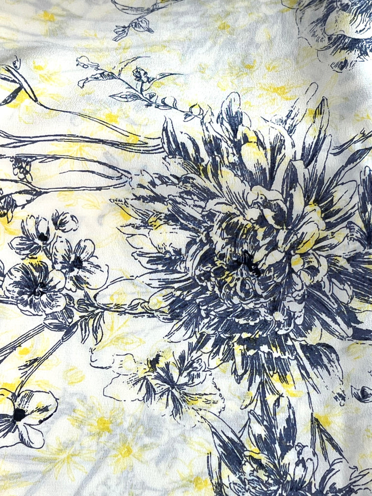 
                  
                    The Sketched Floral Silk Rag
                  
                
