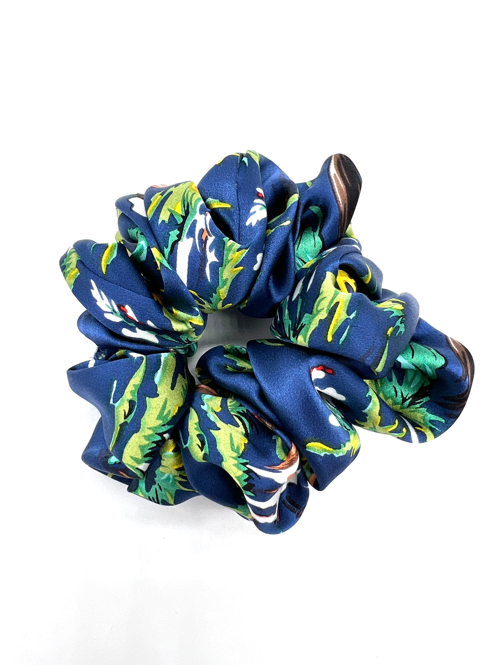 The Blue Buckaroo Silk Scrunchie