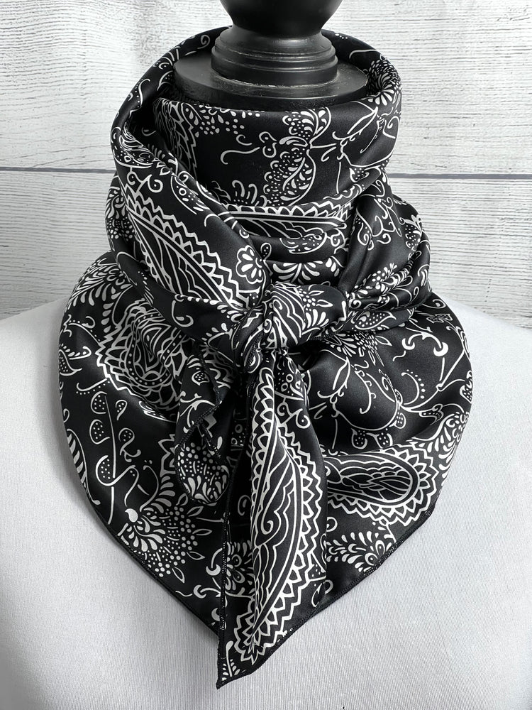
                  
                    The Black Vintage Paisley Silk Rag
                  
                