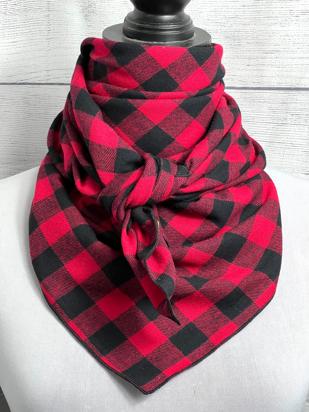 Red & Black Cotton Flannel Rag