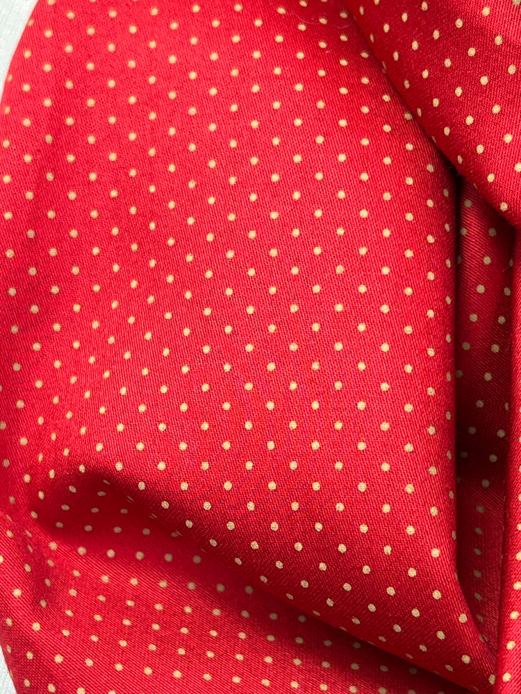 
                  
                    The Red & Tan Mini Polka Dot Cotton Rag
                  
                