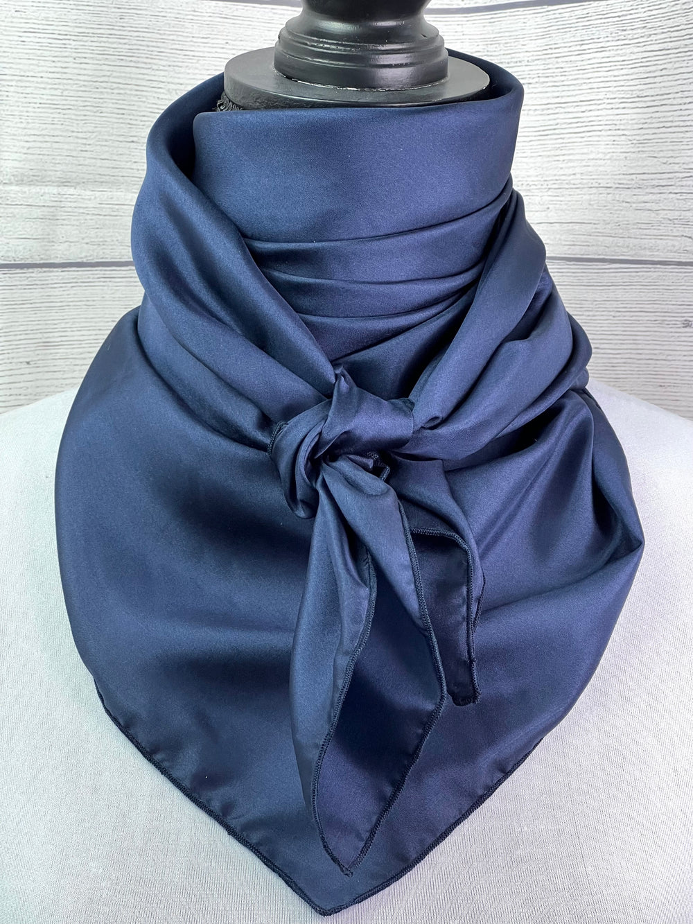 Navy Blue Lightweight Silk Rag