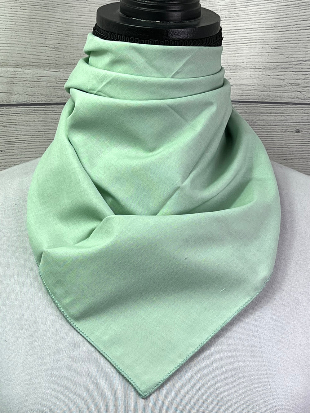 Solid Bright Sage Cotton Bandana