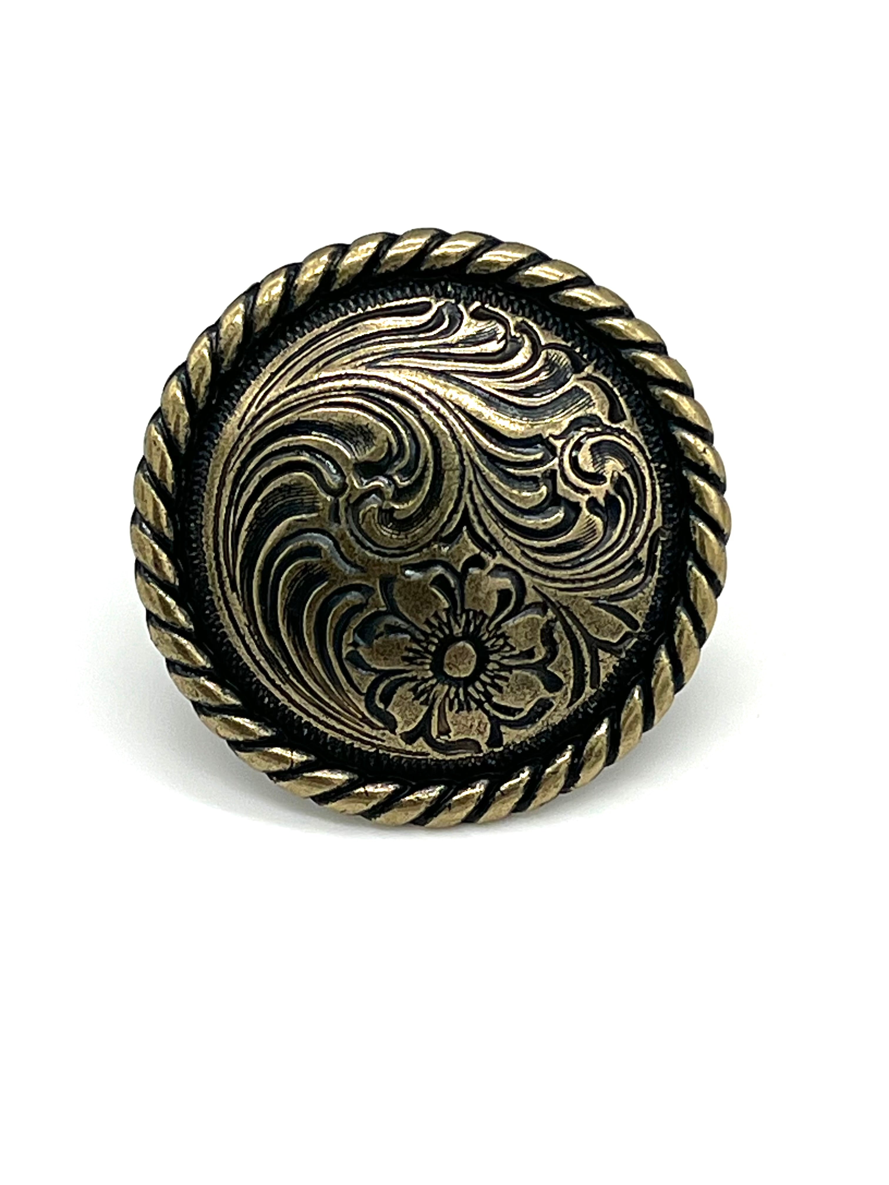 Antique Gold Circle Wild Rag Slide – Wild West Rag Co