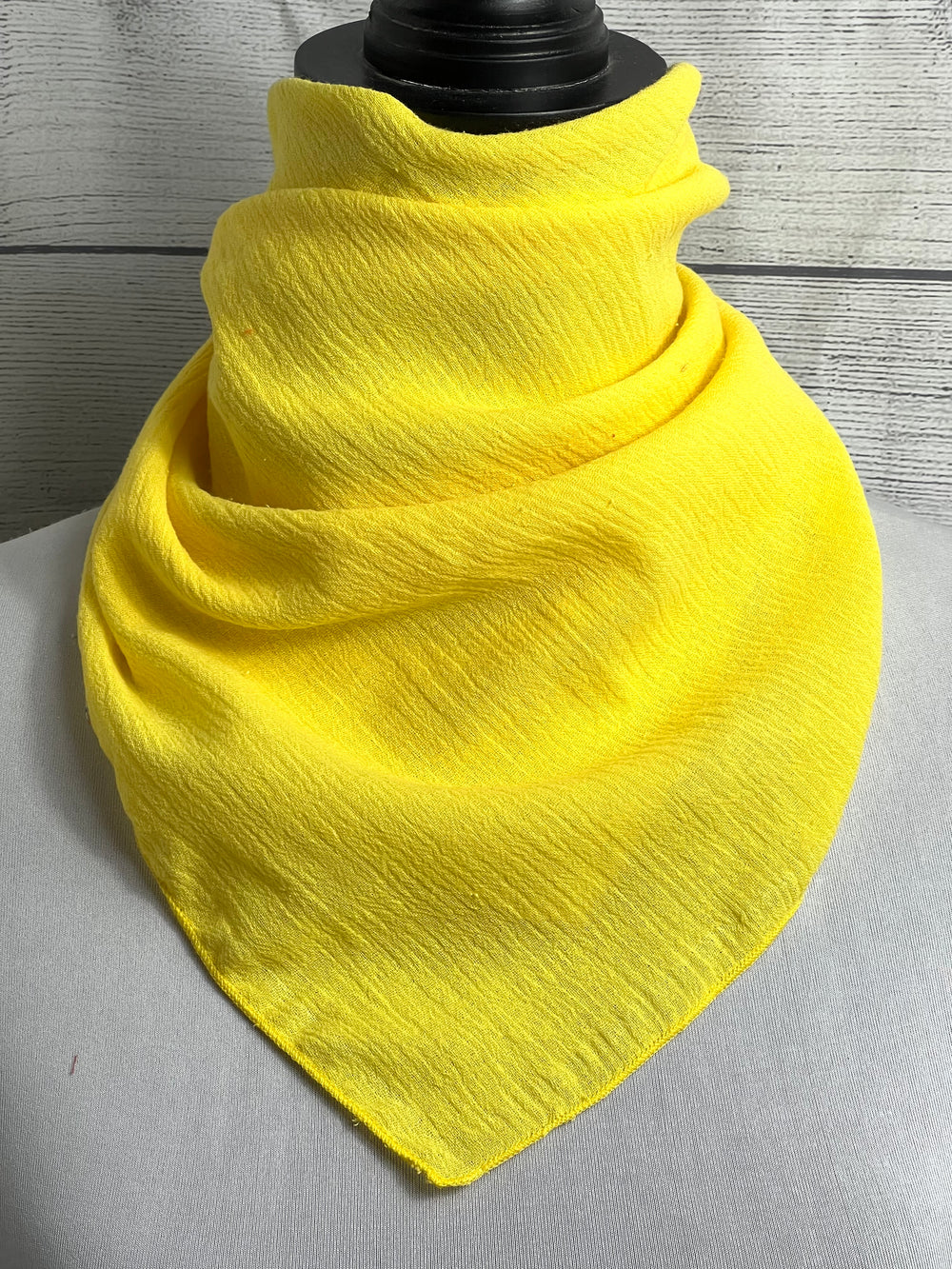 Solid Yellow Cotton Gauze Bandana