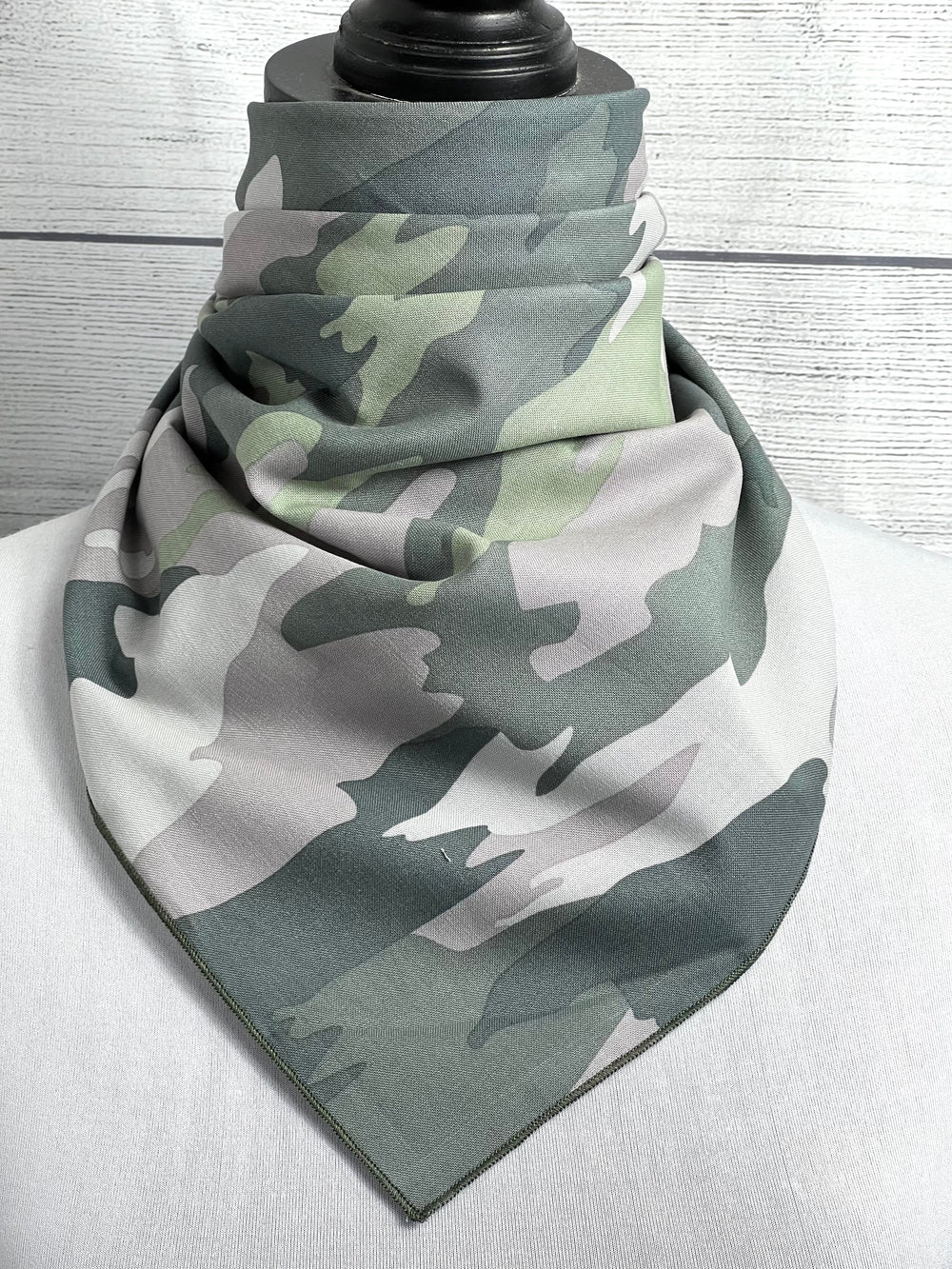 The Green & Grey Camo Cotton Bandana