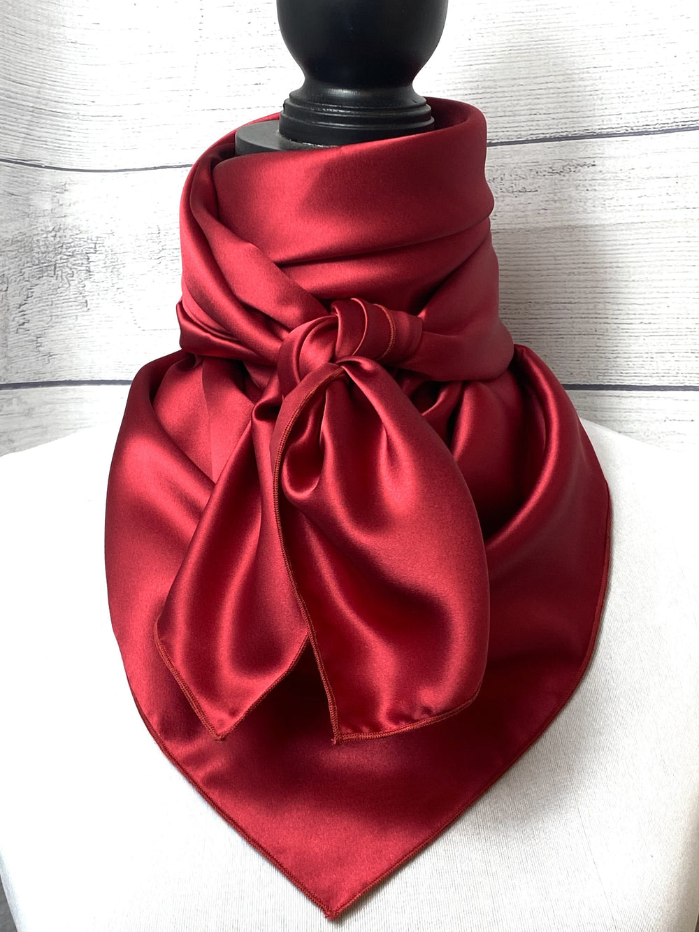 Solid Deep Red Silk Large Rag