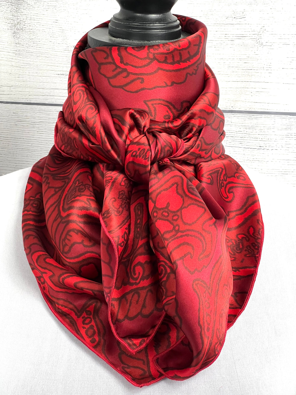 The Crimson Paisley Silk Rag