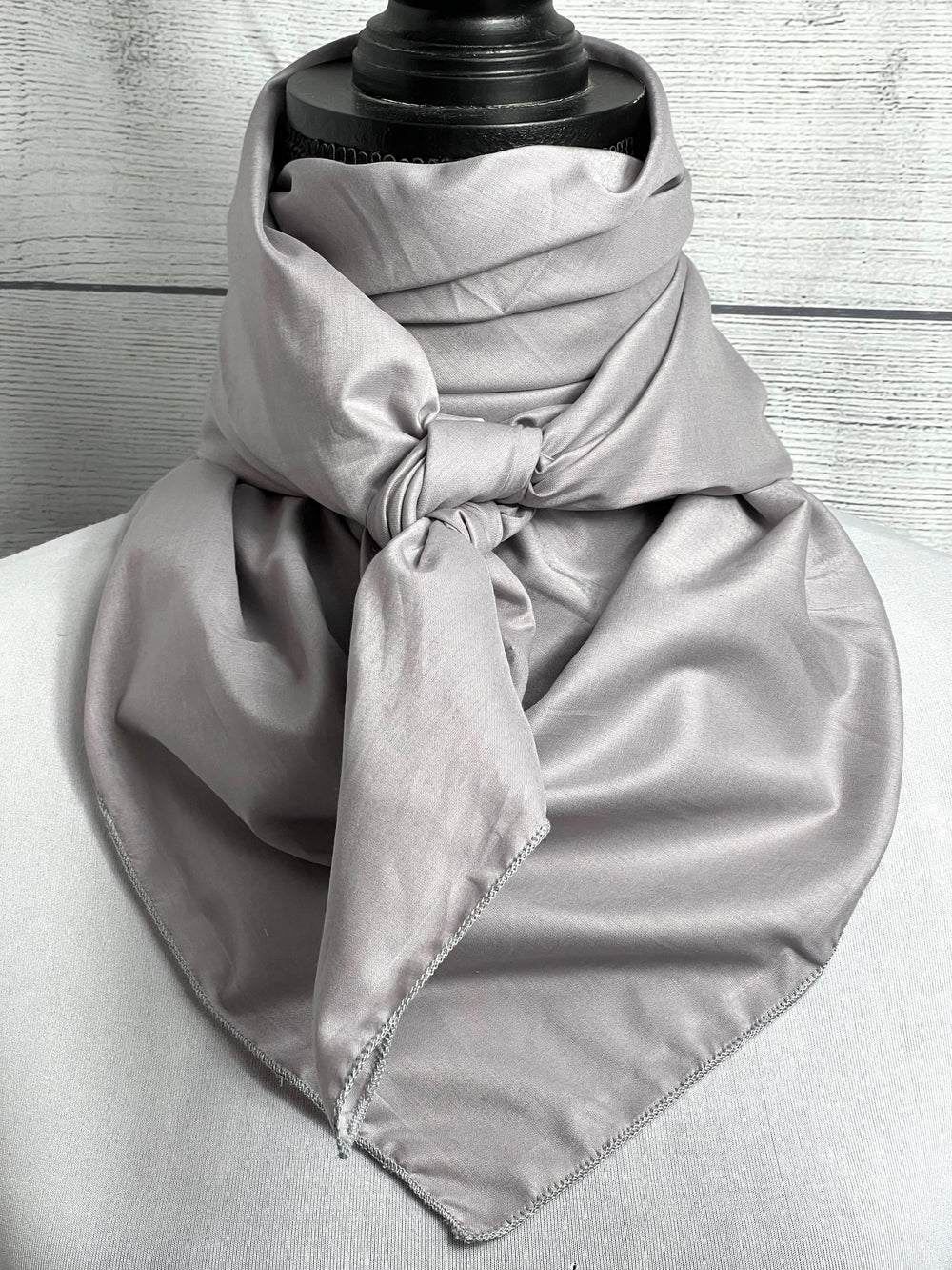 Solid Silver Cotton Voile Rag