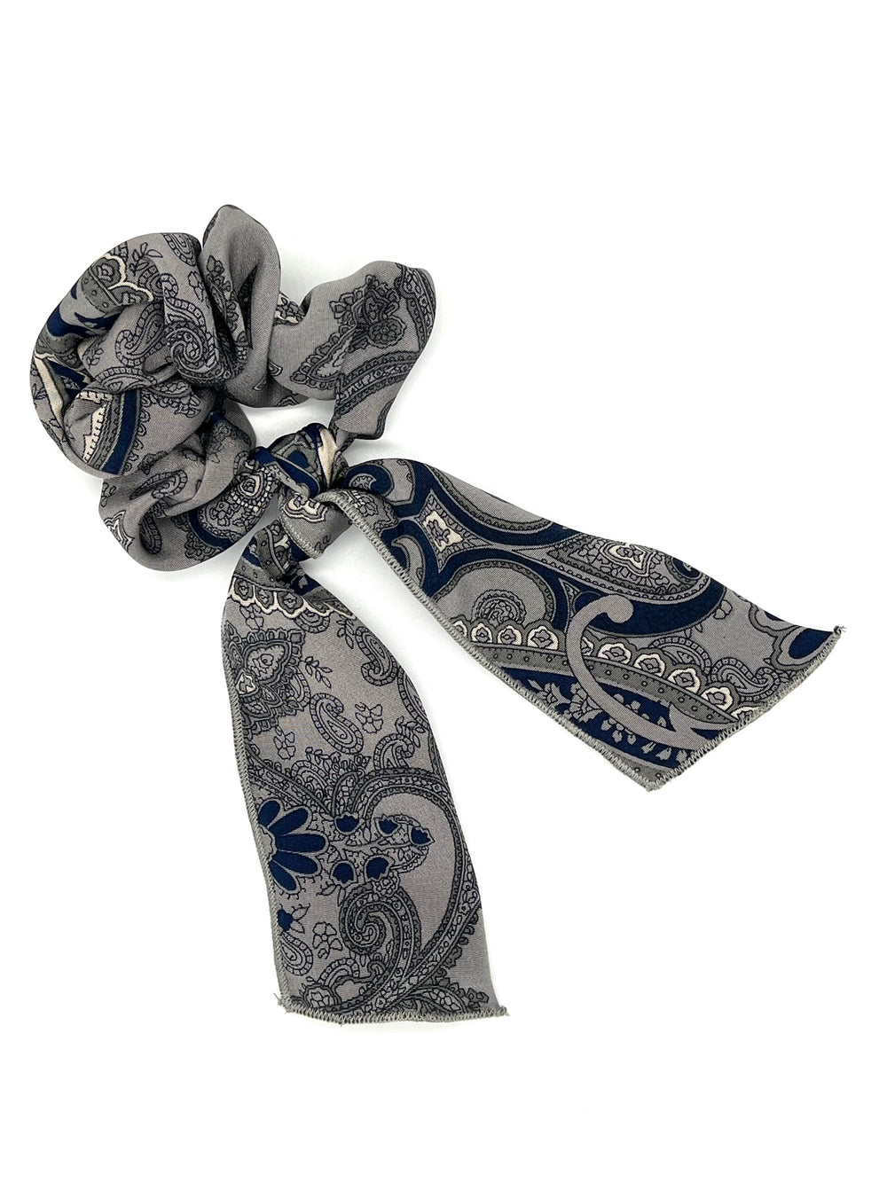 The Silverton Paisley Silk Tail Scrunchie