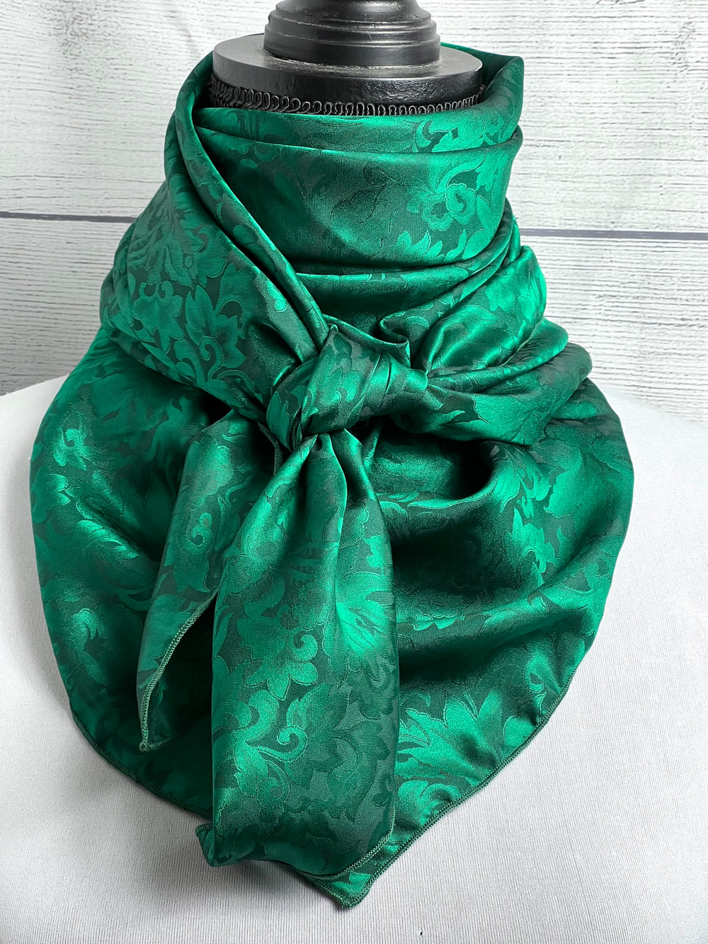 Kelly Green Silk Jacquard Large Rag