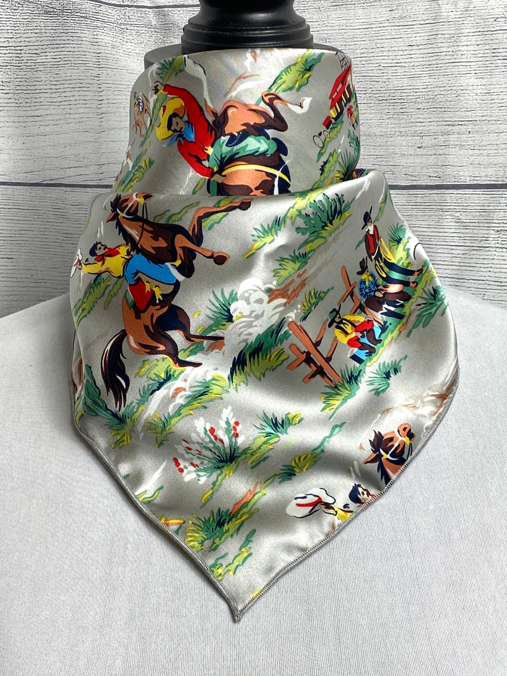 The Silver Buckaroo Silk Neckerchief