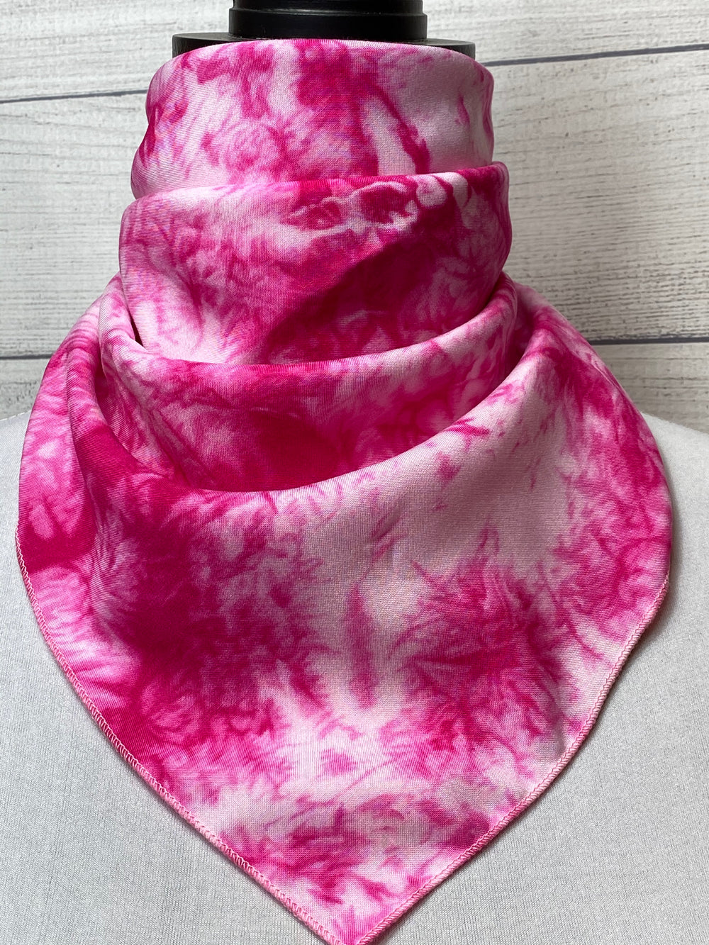 Pink Tie Dye Silk Blend Neckerchief
