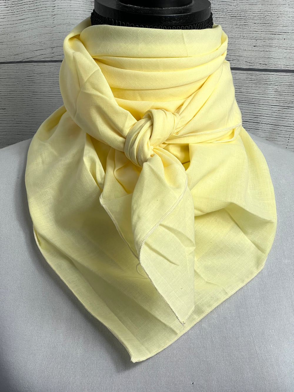 Solid Soft Yellow Cotton Voile Rag
