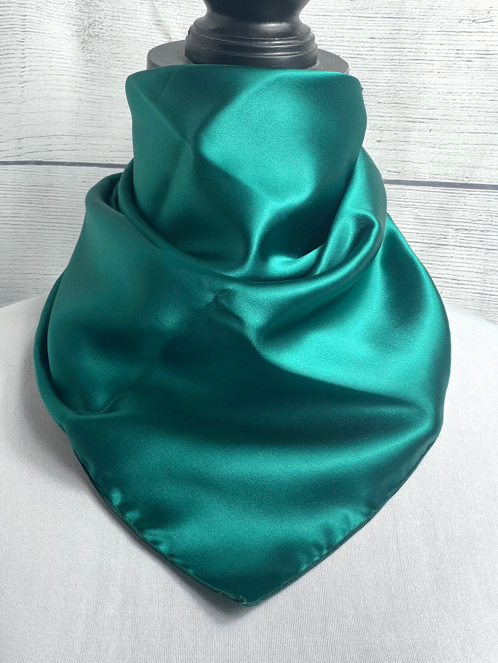 Solid Green Silk Neckerchief