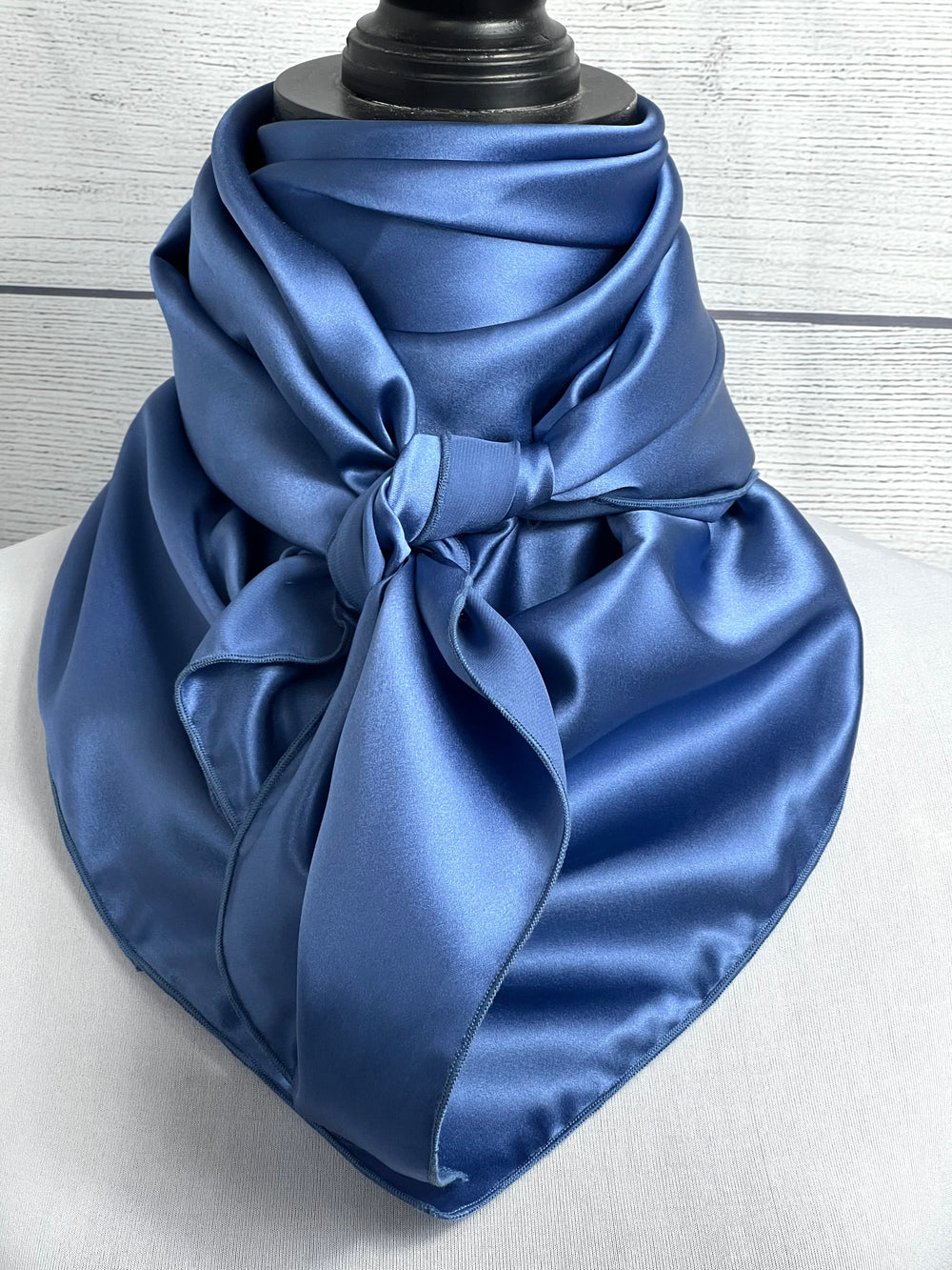 Solid Cornflower Blue Silk Large Rag